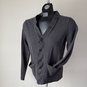 Banana Republic Dark Gray Button-Up Cardigan
